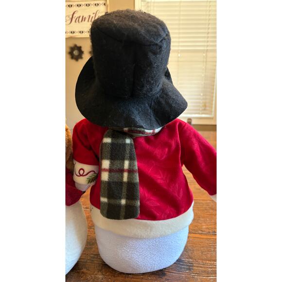 Pair of JCPenney Home Collection festive beanie bottom standing snowmen decor - Picture 6 of 10